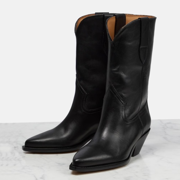 ISABEL MARANT Dahope Black leather boots 7.5 or 38 Shopbop - Picture 1 of 12
